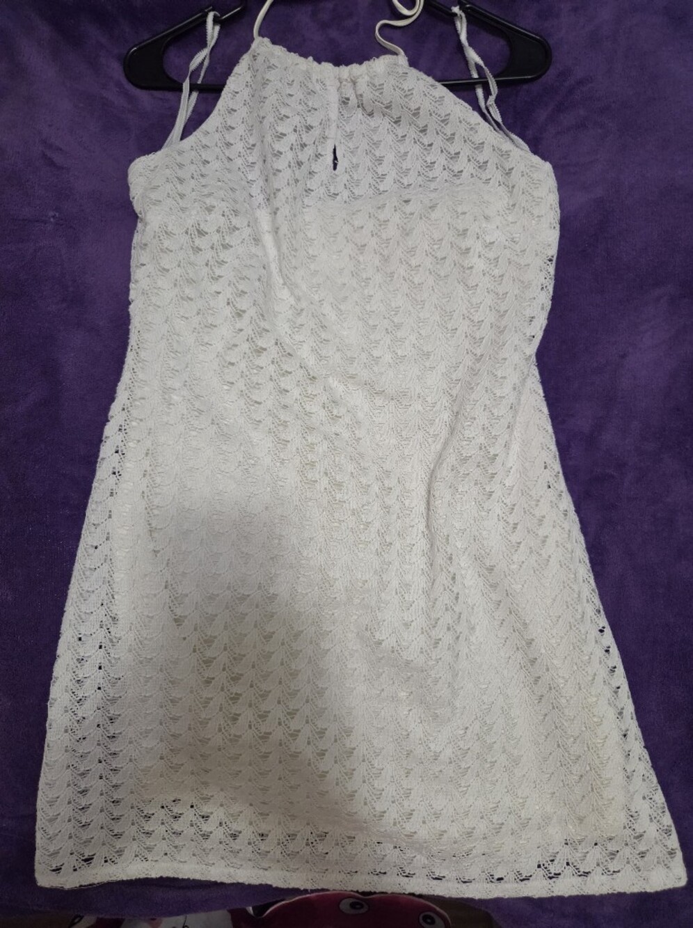 My Michelle White Lace Girls Dress Top - White